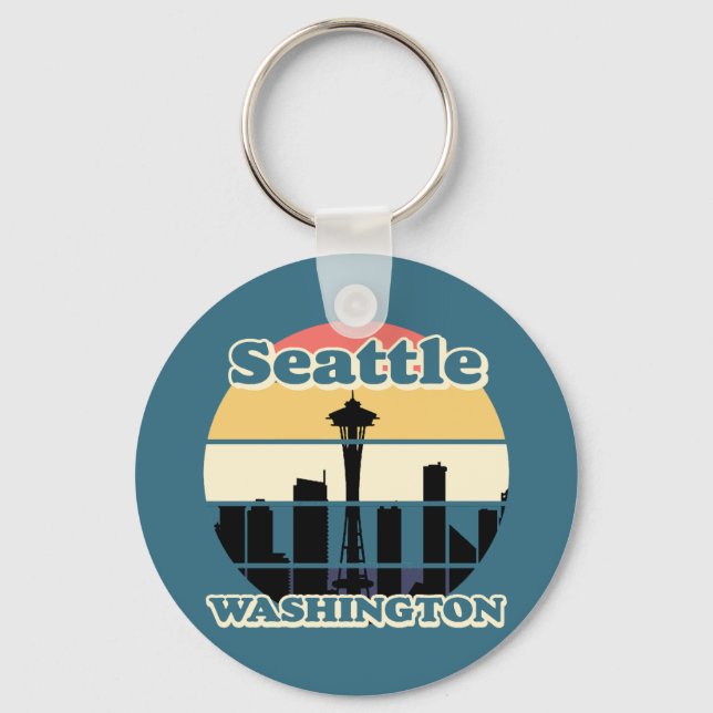 Vintage  Seattle Washington Key Ring (Front)