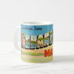 Vintage Sebago Lake Maine Coffee Mug<br><div class="desc">Colourful vintage greeting from Sebago Lake Maine repurposed!</div>