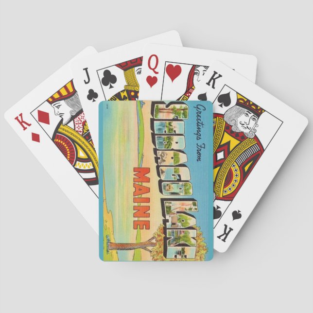 Vintage Sebago Lake Maine Playing Cards (Back)