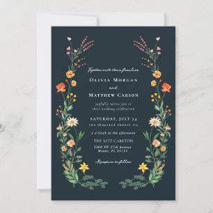Vintage Secret Garden Wedding Invitation