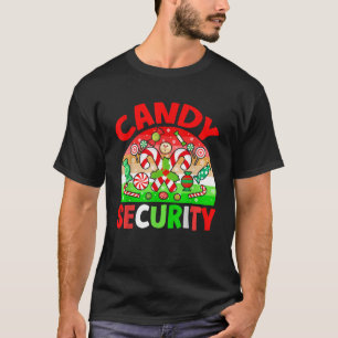 Vintage Security Christmas Candy Xmas Candy Canes  T-Shirt