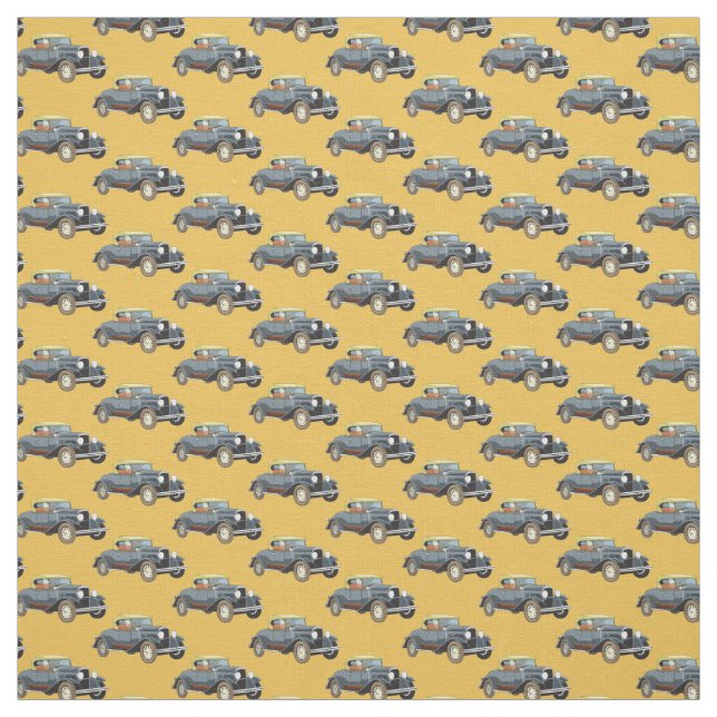 Vintage Sedan Design Fabric (Swatch)