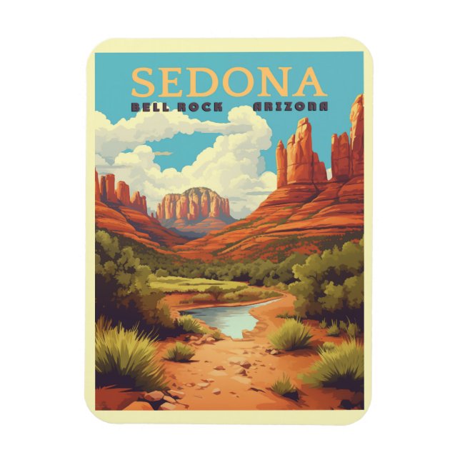 Vintage Sedona Arizona Travel  Magnet (Vertical)