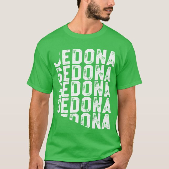 Vintage Sedona Vacation Shirt Arizona State Geogra (Front)