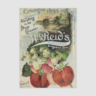 Vintage Seed Catalog, Reid's Nurseries, 1895 Tissue Paper