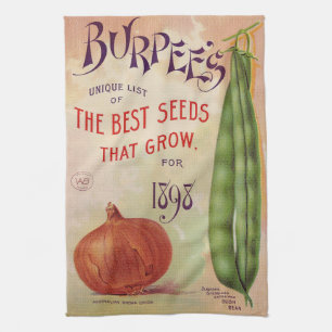 Vintage Seed Catalogue Burpee's 1898 Tea Towel