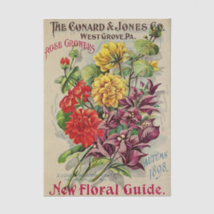 Vintage Seed Catalogue Conard Jones, Autumn 1898 Tissue Paper