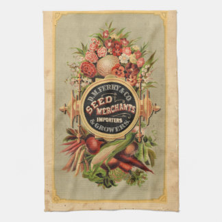 Vintage Seed Catalogue DM Ferry Merchants Tea Towe Towel