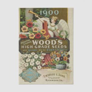 Vintage Seed Catalogue Wood's Seeds, 1900, Angel Tissue Paper