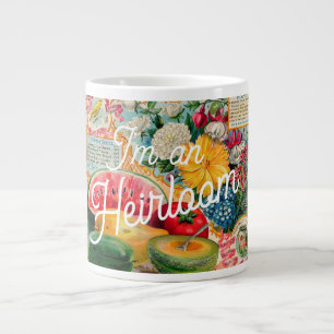Vintage seed packet funny heirloom Gardner Large Coffee Mug