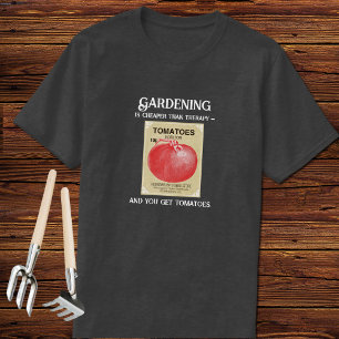 Vintage Seed Packet Garden Slogan  T-Shirt