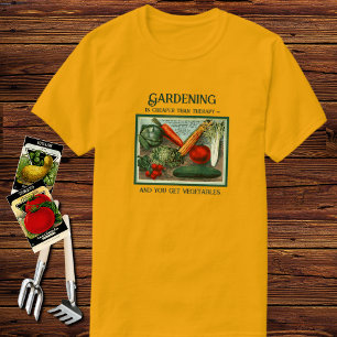 Vintage Seed Packet Garden Slogan  T-Shirt