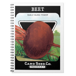Vintage Seed Packet Label Art, Beet Vegetables Notebook