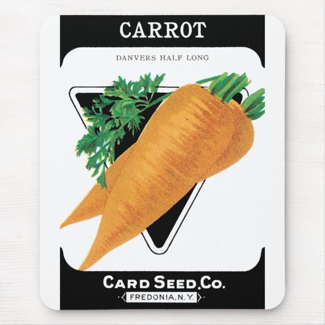 Vintage Seed Packet Label Art, Danvers Carrots Mouse Pad (Front)