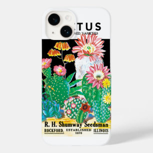 Vintage Seed Packet Label Art Desert Cactus Plants Case-Mate iPhone 14 Case
