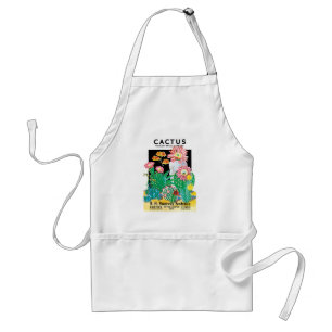 Vintage Seed Packet Label Art Desert Cactus Plants Standard Apron