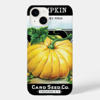 Vintage Seed Packet Label Art, Halloween Pumpkin