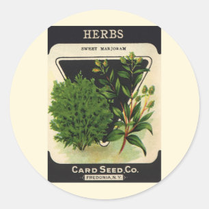 Vintage Seed Packet Label Art Sweet Marjoram Herbs