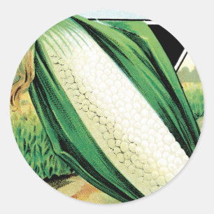 Vintage Seed Packet Label Art, Sweet White Corn