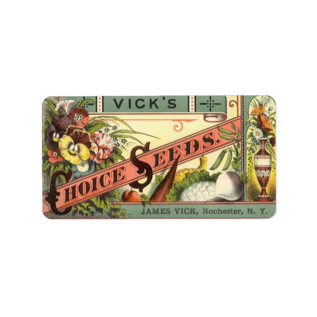 Vintage Seed Packet Label Art, Vick's Choice Seeds (Front)