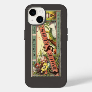 Vintage Seed Packet Label Art, Vick's Choice Seeds iPhone 14 Case
