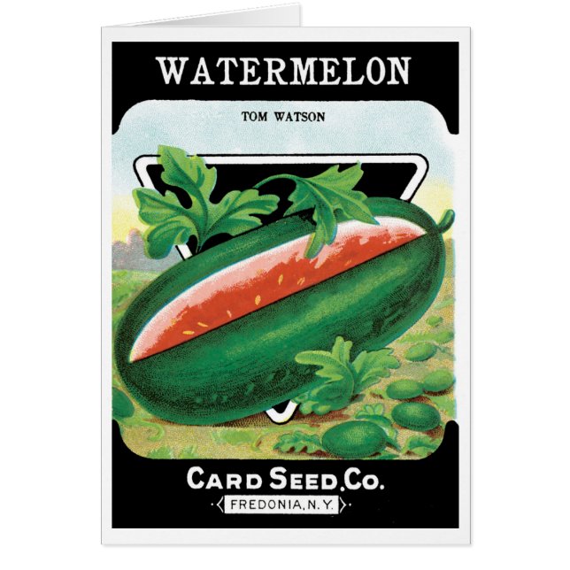 Vintage Seed Packet Label Art, Watermelons Fruit (Front)