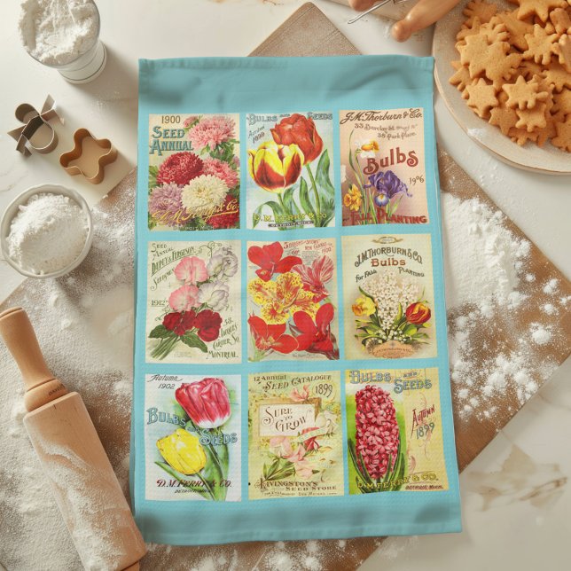Vintage Seed Packet Tea Towel (Creator Uploaded)