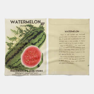 Vintage Seed Packet Watermelon Tea Towel
