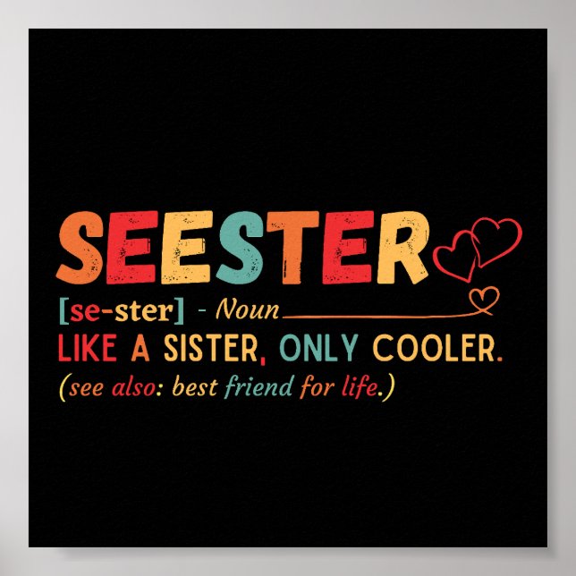 Vintage Seester definition Poster (Front)
