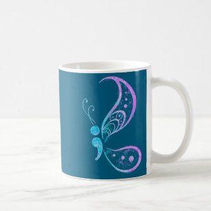 Vintage semicolon butterfly semi-colon tattoo coffee mug
