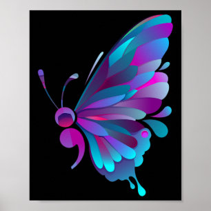 Vintage Semicolon Butterfly Semi-colon Tattoo Ment Poster