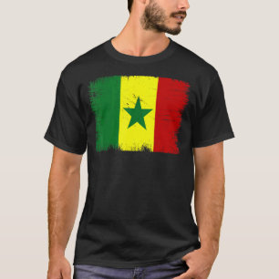Vintage Senegal Flag Senegalese Independence Day T-Shirt
