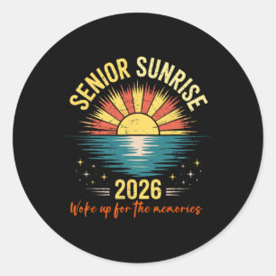 Vintage Senior Sunrise 2026 Of Cl Graduation _2 Classic Round Sticker