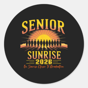 Vintage Senior Sunrise 2026 Of Cl Graduation Classic Round Sticker