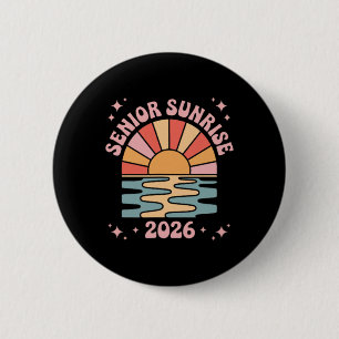Vintage Senior Sunrise 2026 Seniors Of Cl Graduati 6 Cm Round Badge