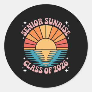 Vintage Senior Sunrise 2026 Seniors Of Cl Graduati Classic Round Sticker