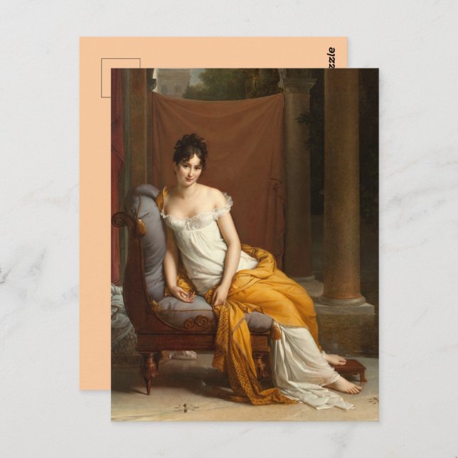 Vintage Sensual Edwardian Grecian Girl Replica Postcard (Front/Back)