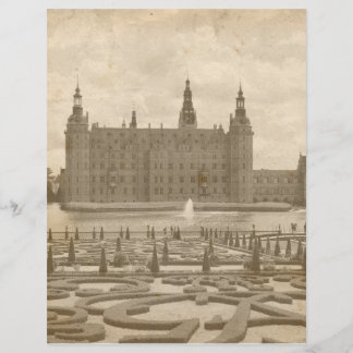 Vintage Sepia Castle Photo Scrapbook Paper