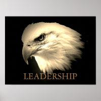 Vintage Sepia Motivational Leadership Eagle Eyes