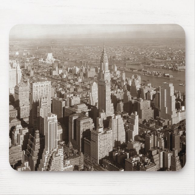 Vintage Sepia Tone New York Mouse Pad (Front)
