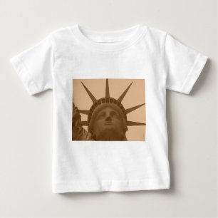 Vintage Sepia Tone Statue of Liberty Baby T-Shirt