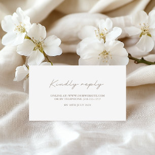 Vintage Sepia Wedding RSVP Cards