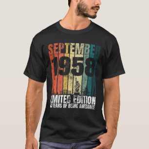 Vintage September 1958 Bday Graphic 63 Years 63Rd T-Shirt