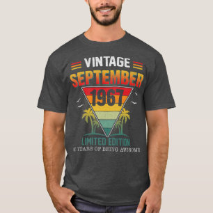 Vintage September 1967 Limited Edition 55 Years Ol T-Shirt