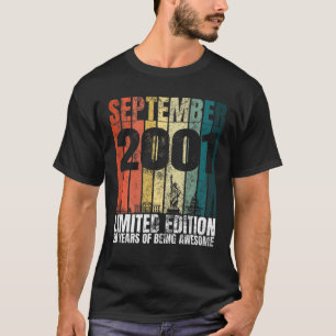Vintage September 2001 Bday Graphic 20 Years 20Th T-Shirt