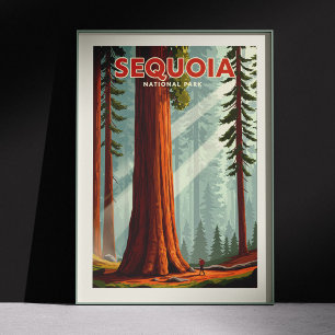 Vintage Sequoia National Park Poster