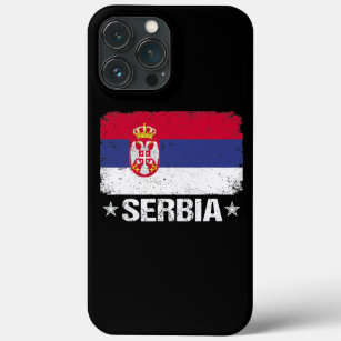 Vintage Serbia Flag Kid Men Women Patriotic  iPhone 13 Pro Max Case