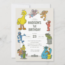 Vintage Sesame Street Characters Birthday