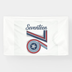 Vintage Seventeen 76 Patriotic Vector Shirt Design Banner