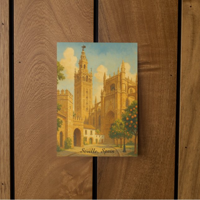 Vintage Seville Spain Andalusia Travel Card (Vintage Seville Spain Andalusia Travel Card)
